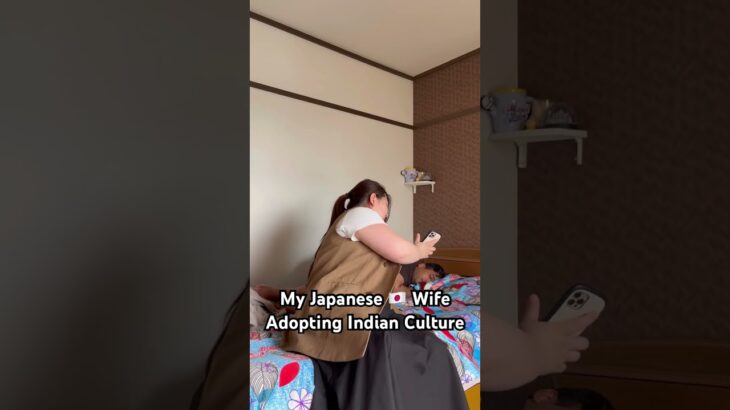 My Japanese 🇯🇵Wife Adopting Indian Culture😂😂😂 #indian #india #japanese #japan
